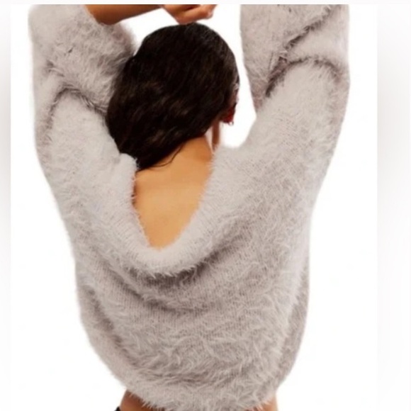 Free People Flurry Sweater NWOT In Lilac Frost - Picture 4 of 8